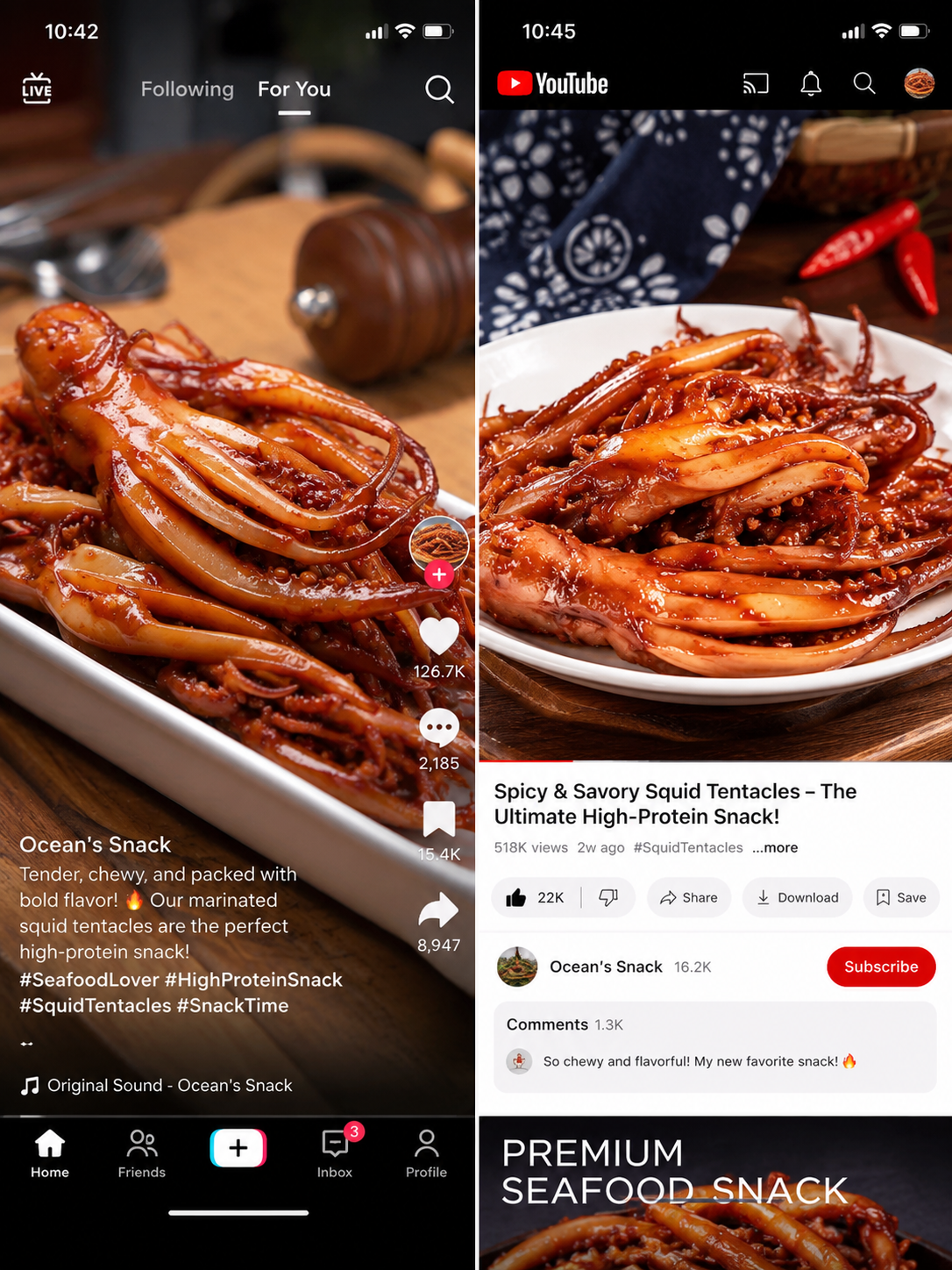 🦑 High-protein grilled squid caught in the deep Atlantic Ocean-9YOE9