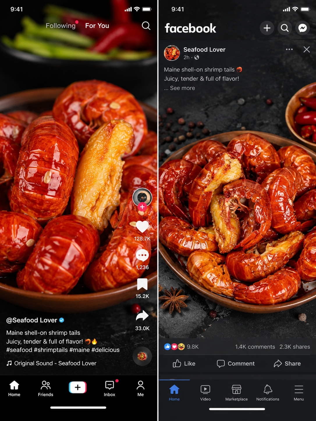 Fresh lobster tail meat with shell-9YOE9