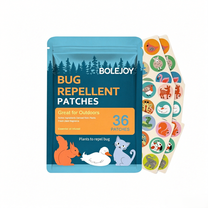BOLEJOY Mosquito Repellent Patches – Safe for Kids & Adults, 24-Hour Protection for Travel, Camping & Outdoor Activities-9YB