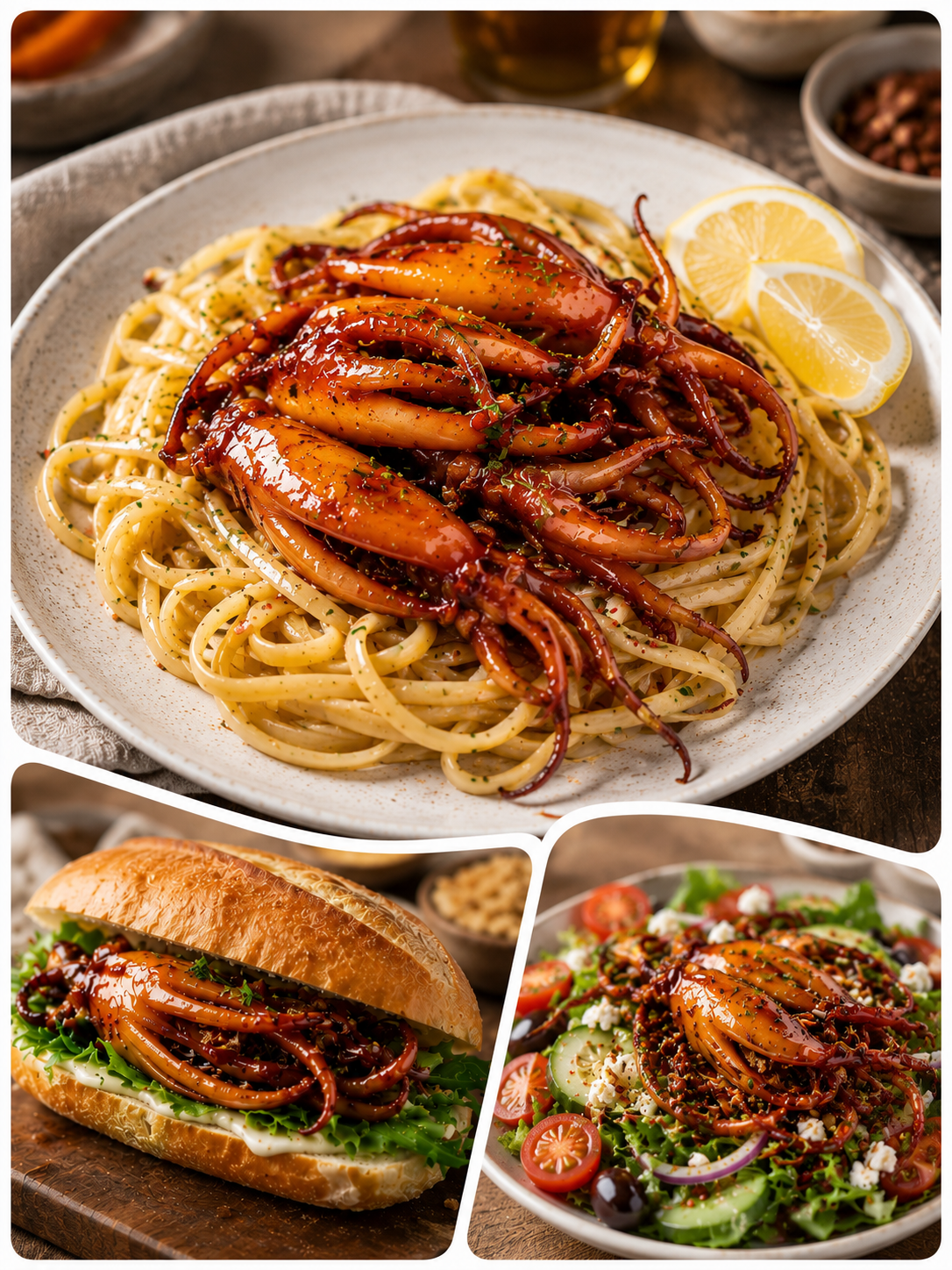🦑 High-protein grilled squid caught in the deep Atlantic Ocean-9YOE9