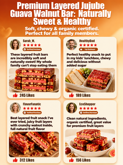 Sweet & Sour Jujube Guava Sandwich Snacks  Soft Chewy Natural Dried Fruit Treat-9YOE9