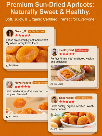 ✨California's high-quality dried Apricots.👨‍👩‍👧‍👦 Ideal shared snack for the whole familyOriginal-9YOE9