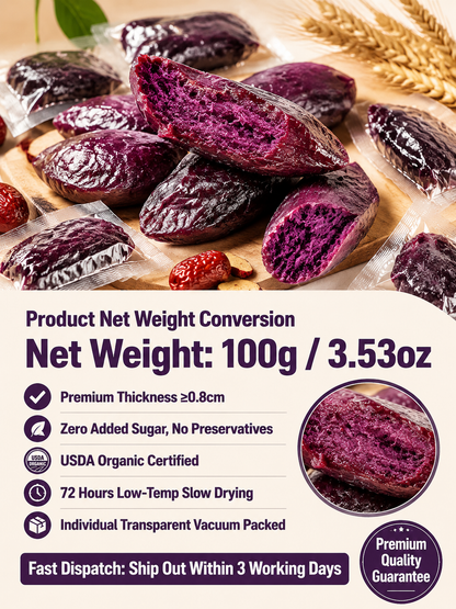 💜Healthy Low Fat Purple Sweet Potato Snack 👨‍👩‍👧‍👦chat and enjoy guilt-free chewy purple bites with your beloved family-9YOE9