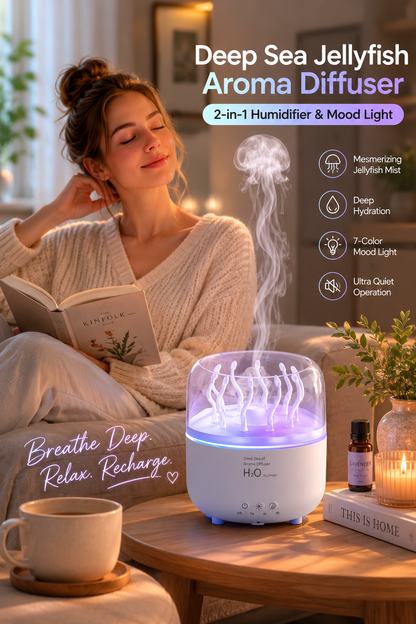 Rotating Seaweed Aroma Diffuser & Cool Mist Humidifier-9YOE9