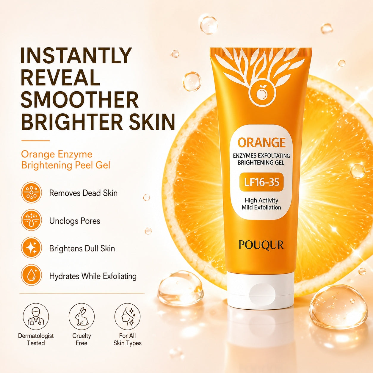 Instant Orange Peel Gel – Remove Dead Skin & Unclog Pores in Seconds-9YB