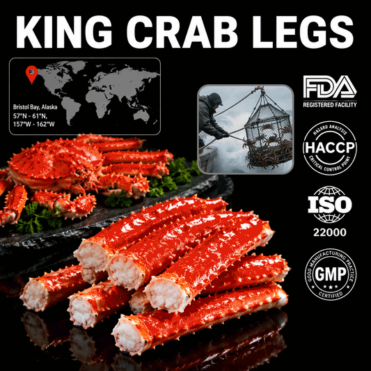 🦀Alaskan Red King Crab Legs，Rare species from 300 meters deep in the Bering Sea-9YOE9