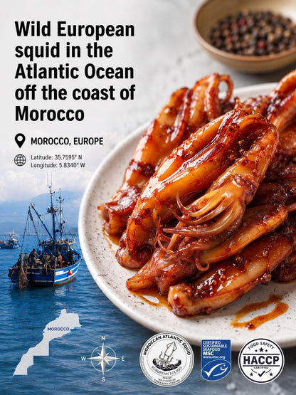 🦑 High-protein grilled squid caught in the deep Atlantic Ocean-9YOE9