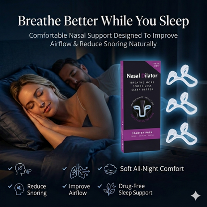 SilentSnore Nasal Dilator: Breathe Easier, Snore Less, Sleep Better-9YB