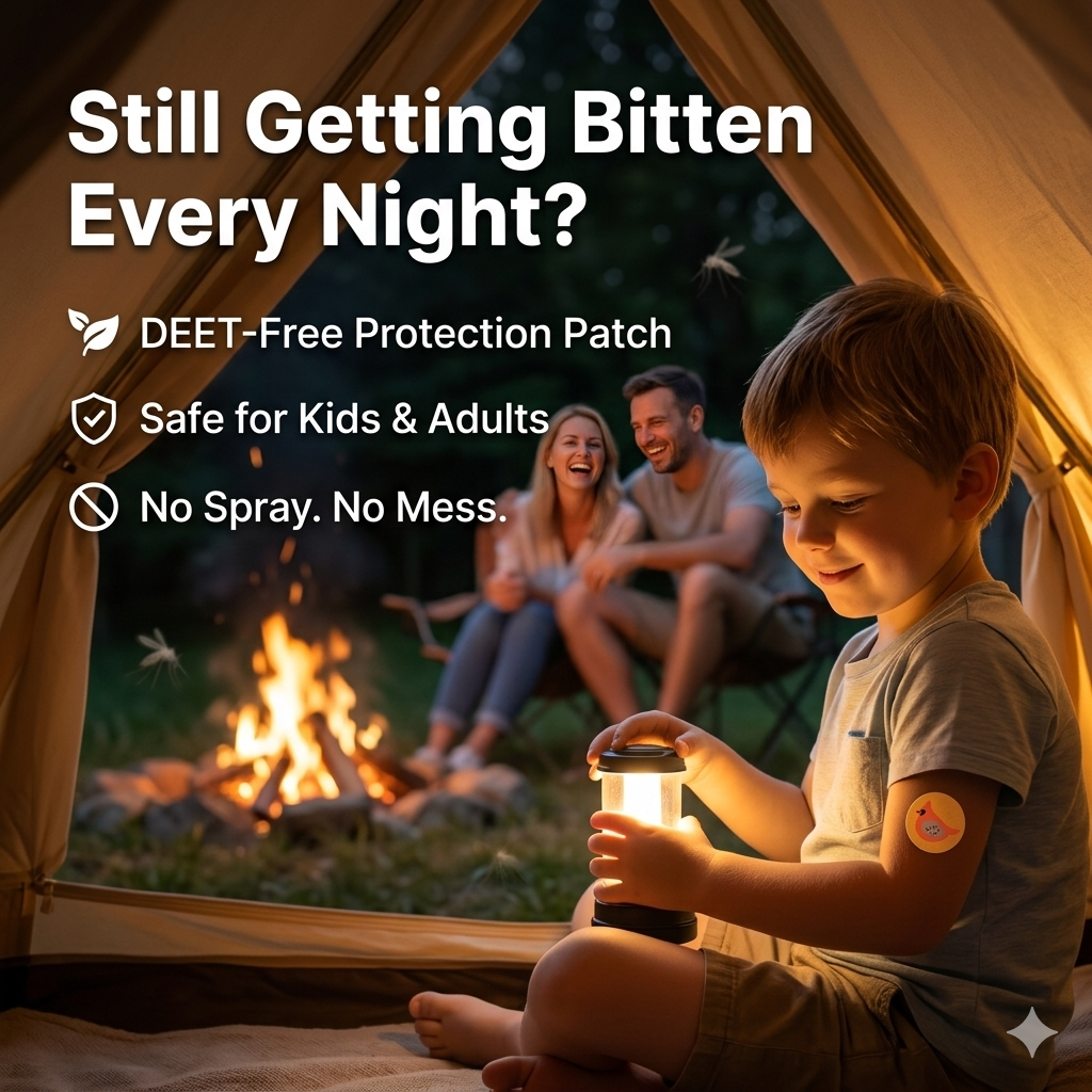 BOLEJOY Mosquito Repellent Patches – Safe for Kids & Adults, 24-Hour Protection for Travel, Camping & Outdoor Activities-9YB