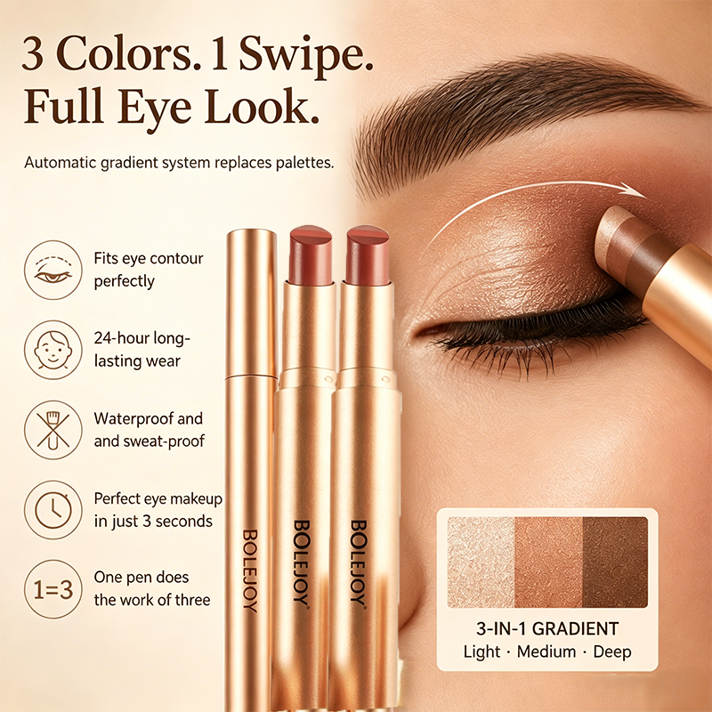 3-in-1 Eyeshadow Stick | One Swipe Gradient Eye Makeup for Beginners-9YB