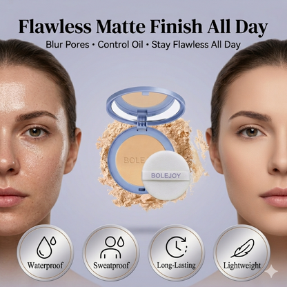 Bolejoy Flawless Blur Setting Powder - 24H Oil Control, Waterproof, Sweat-Proof, Matte Finish-9YB