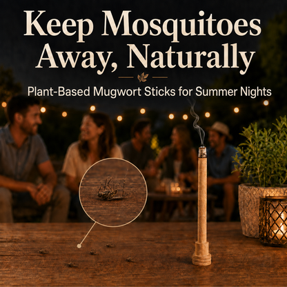 Mugwort Mosquito Repellent Sticks with Wooden Holder-9YB