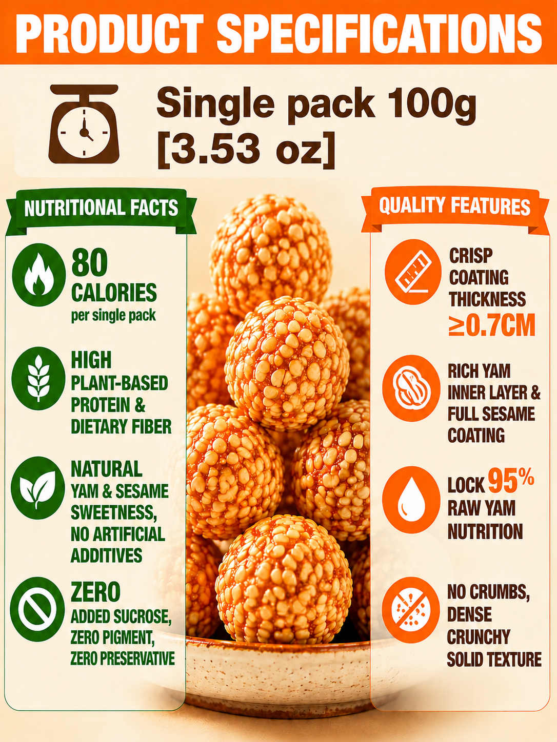 🥜Sesame Coated Yam Peanuts. 👨‍👩‍👧‍👦 Ideal shared snack for the whole familyOriginal Flavor-9YOE9