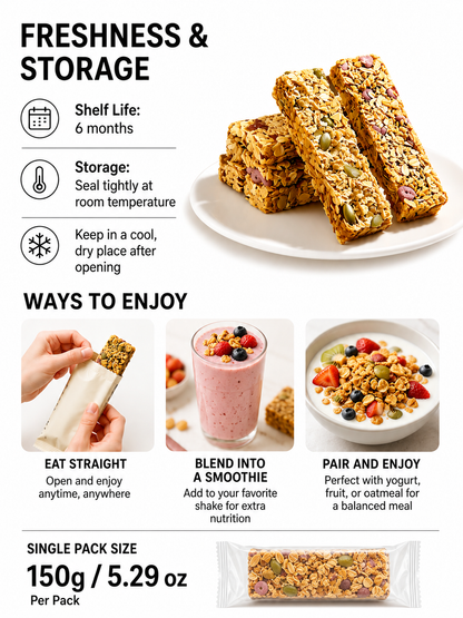 🥚Oat Protein Granola Bars Low Calorie Snack