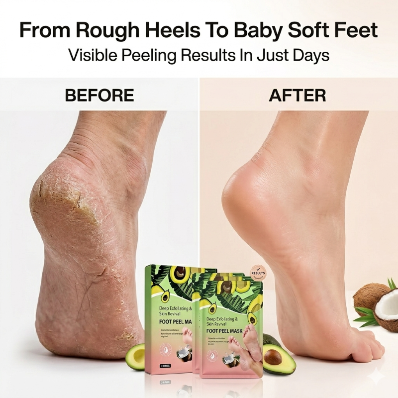 Bolejoy Foot Peel Mask | Deep Exfoliating Foot Mask to Remove Dead Skin & Calluses, Repair Cracked Heels for Silky Soft Feet