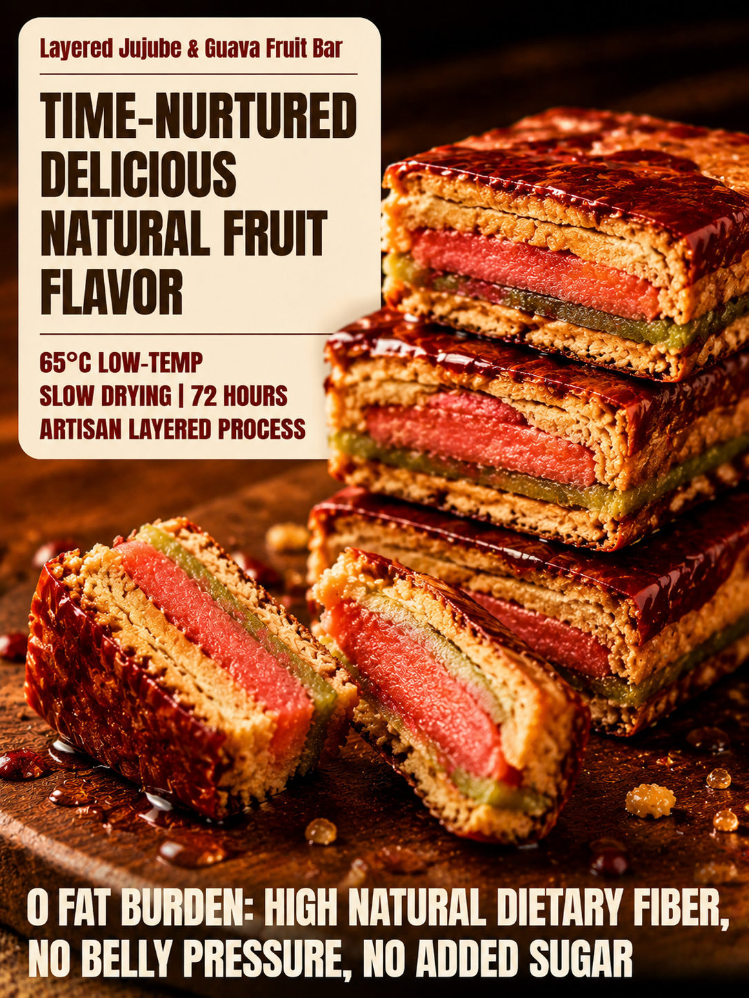 Sweet & Sour Jujube Guava Sandwich Snacks  Soft Chewy Natural Dried Fruit Treat-9YOE9