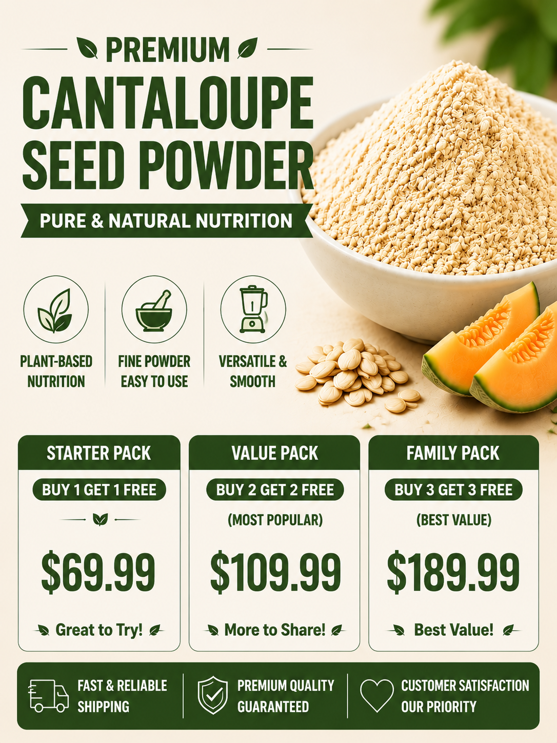 🍈 Premium Seed Powder Blend | Smooth Taste, Easy Nutrition-9YOE9
