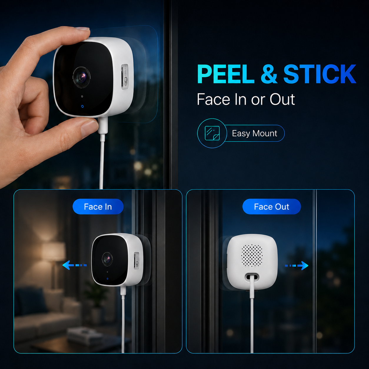 Peel & Stick Window Security Camera-9YB