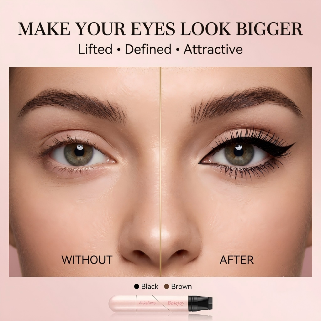 Bolejoy Rotating Wing Eyeliner Transfer Tool Double Headed Liquid Eye Liner Pen, Smudge-Proof, Sweat-Resistant-9YB