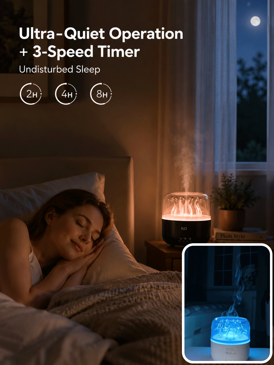 Rotating Seaweed Aroma Diffuser & Cool Mist Humidifier-9YOE9