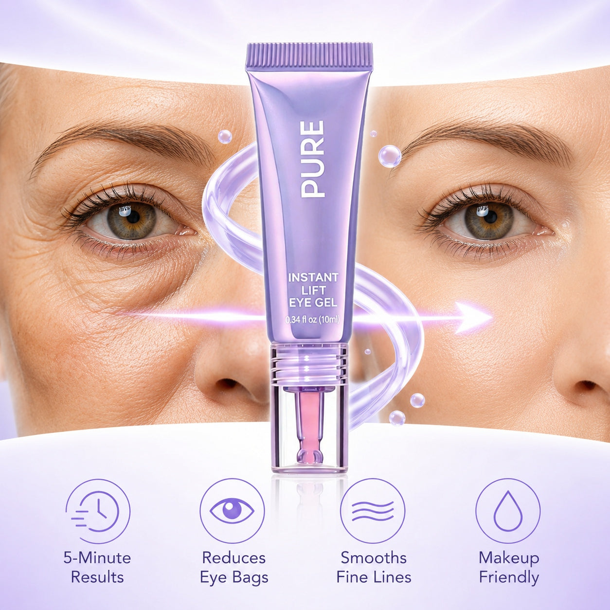 BOLEJOY Instant Lift Eye Gel – Advanced Under-Eye Tightening Technology for Puffiness, Fine Lines & Tired Eyes-9YB