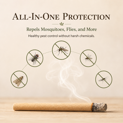 Mugwort Mosquito Repellent Sticks with Wooden Holder-9YB