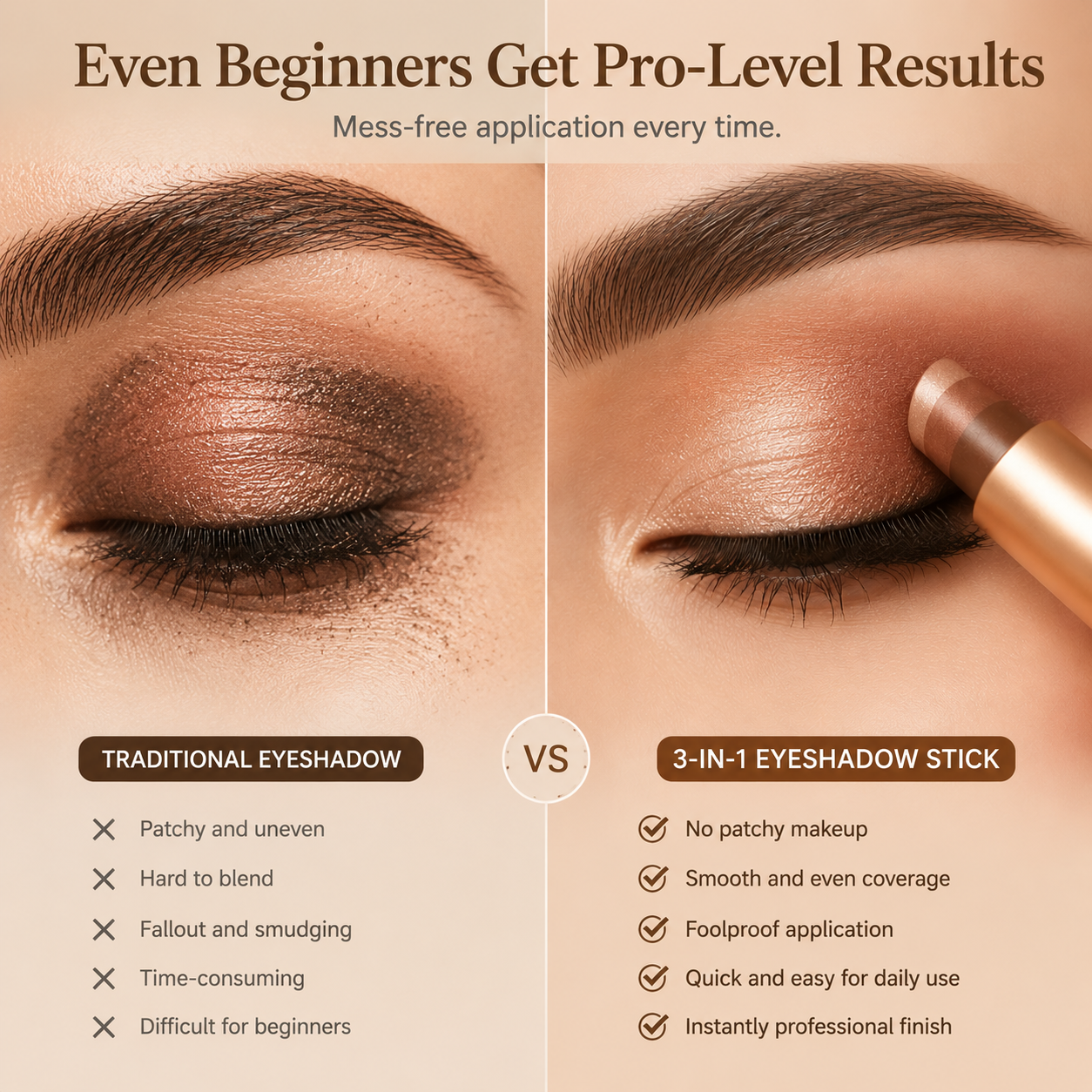 3-in-1 Eyeshadow Stick | One Swipe Gradient Eye Makeup for Beginners-9YB