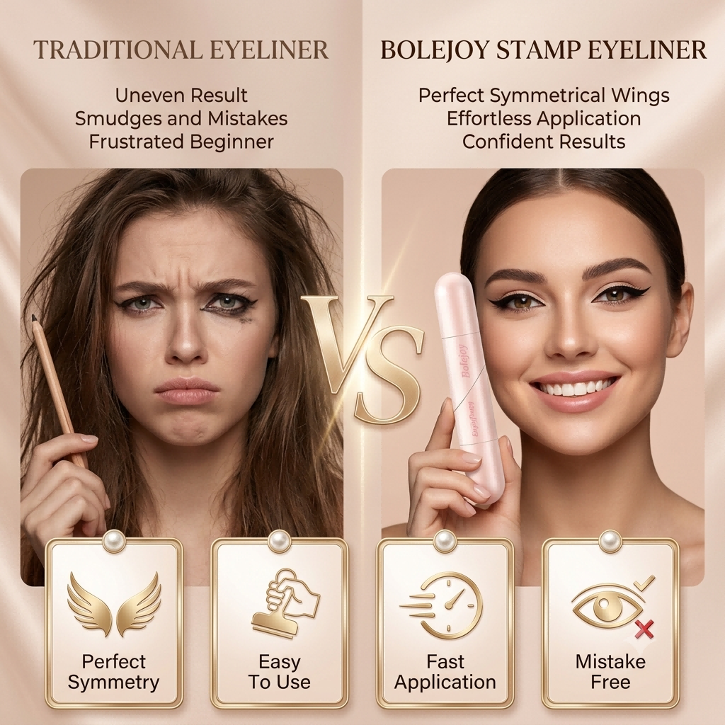 Bolejoy Rotating Wing Eyeliner Transfer Tool Double Headed Liquid Eye Liner Pen, Smudge-Proof, Sweat-Resistant-9YB