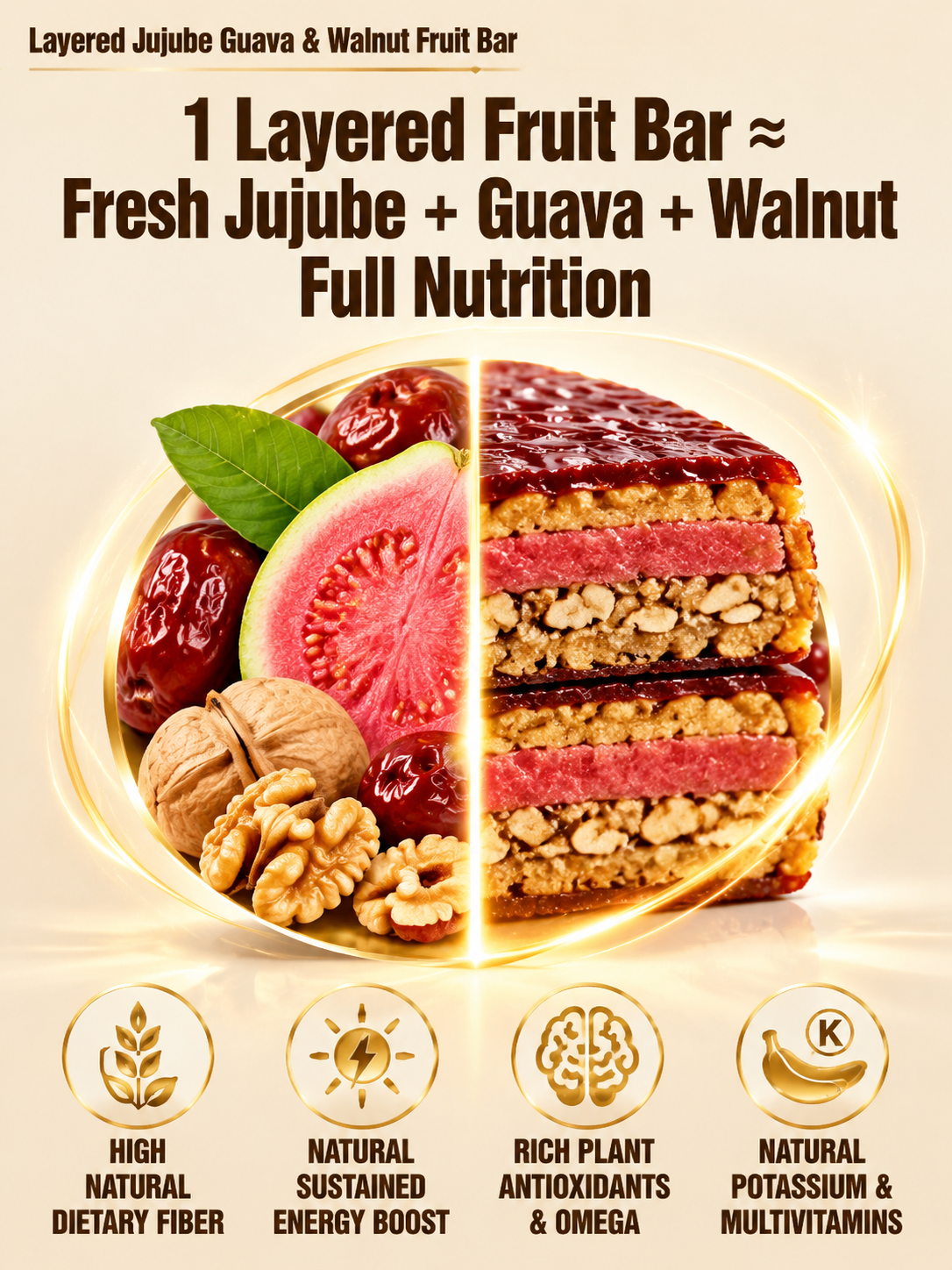 Sweet & Sour Jujube Guava Sandwich Snacks  Soft Chewy Natural Dried Fruit Treat-9YOE9
