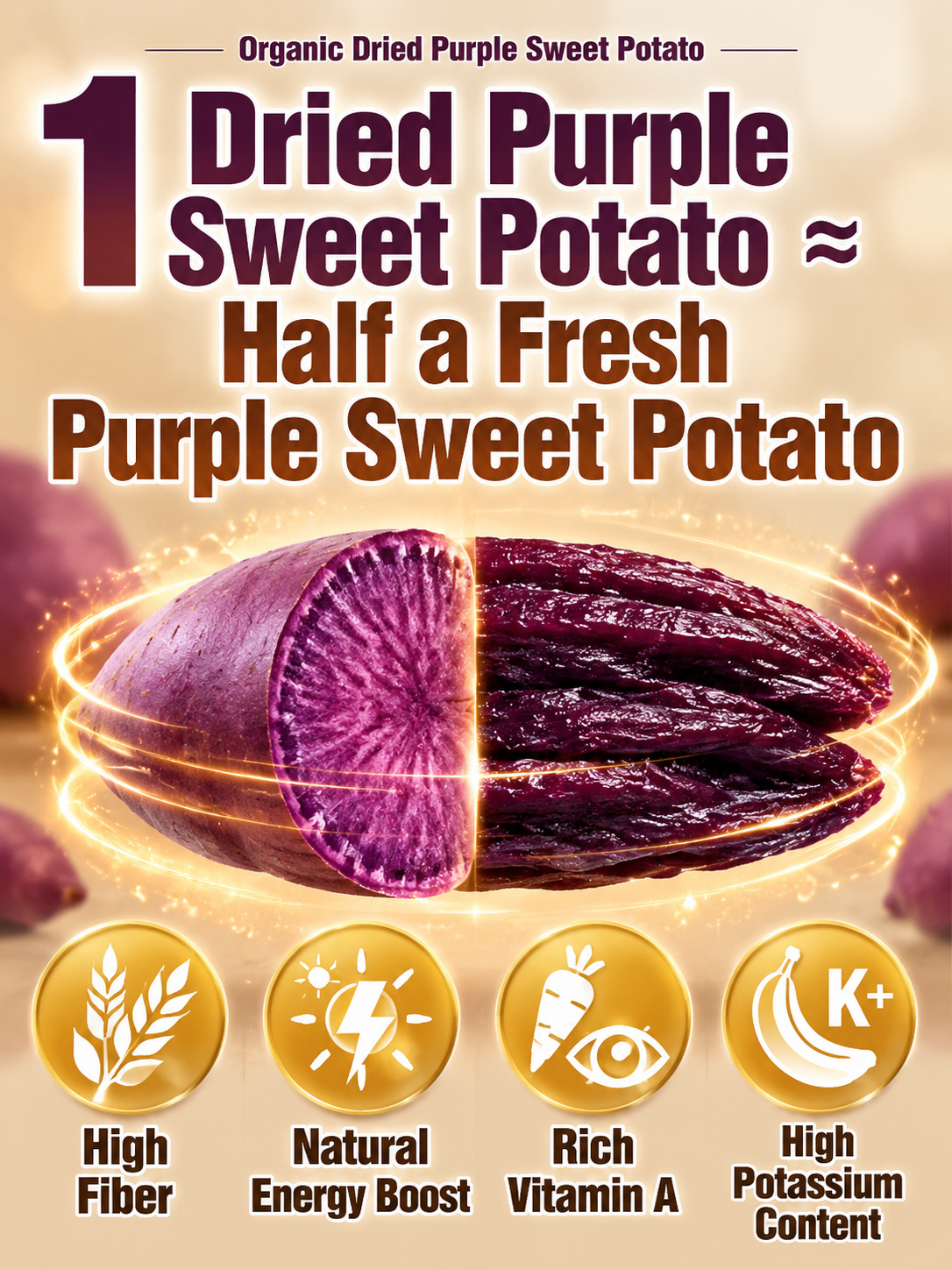 💜Healthy Low Fat Purple Sweet Potato Snack 👨‍👩‍👧‍👦chat and enjoy guilt-free chewy purple bites with your beloved family-9YOE9