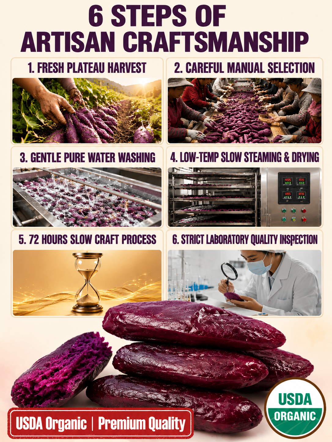 💜Healthy Low Fat Purple Sweet Potato Snack 👨‍👩‍👧‍👦chat and enjoy guilt-free chewy purple bites with your beloved family-9YOE9