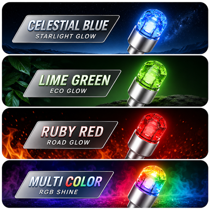 Smart RGB Tire Valve Lights – Motion-Sensing, Waterproof, Easy Install-9YB