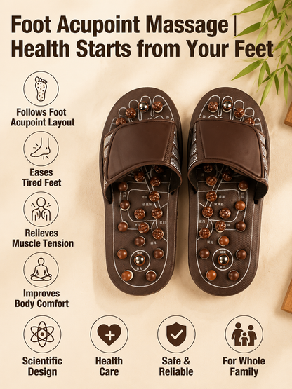 Ad justable Acupressure Massage Slippers with Rotatable Spring Nodes-9YOE9