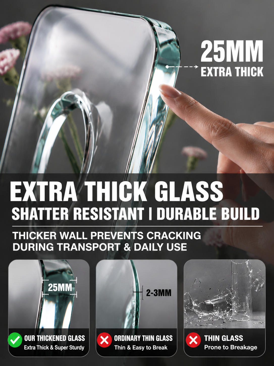 🖼️ Photo Frame Shaped Clear Flower Vase-9YOE9