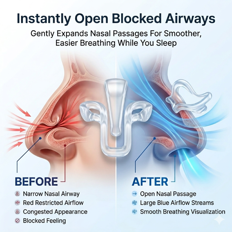 SilentSnore Nasal Dilator: Breathe Easier, Snore Less, Sleep Better-9YB