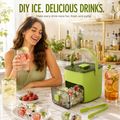 Summer Essential: Dual-Chamber Ice Maker and Storage Container-9YB