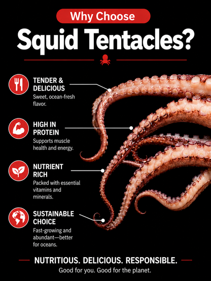 🦑 High-protein grilled squid caught in the deep Atlantic Ocean-9YOE9