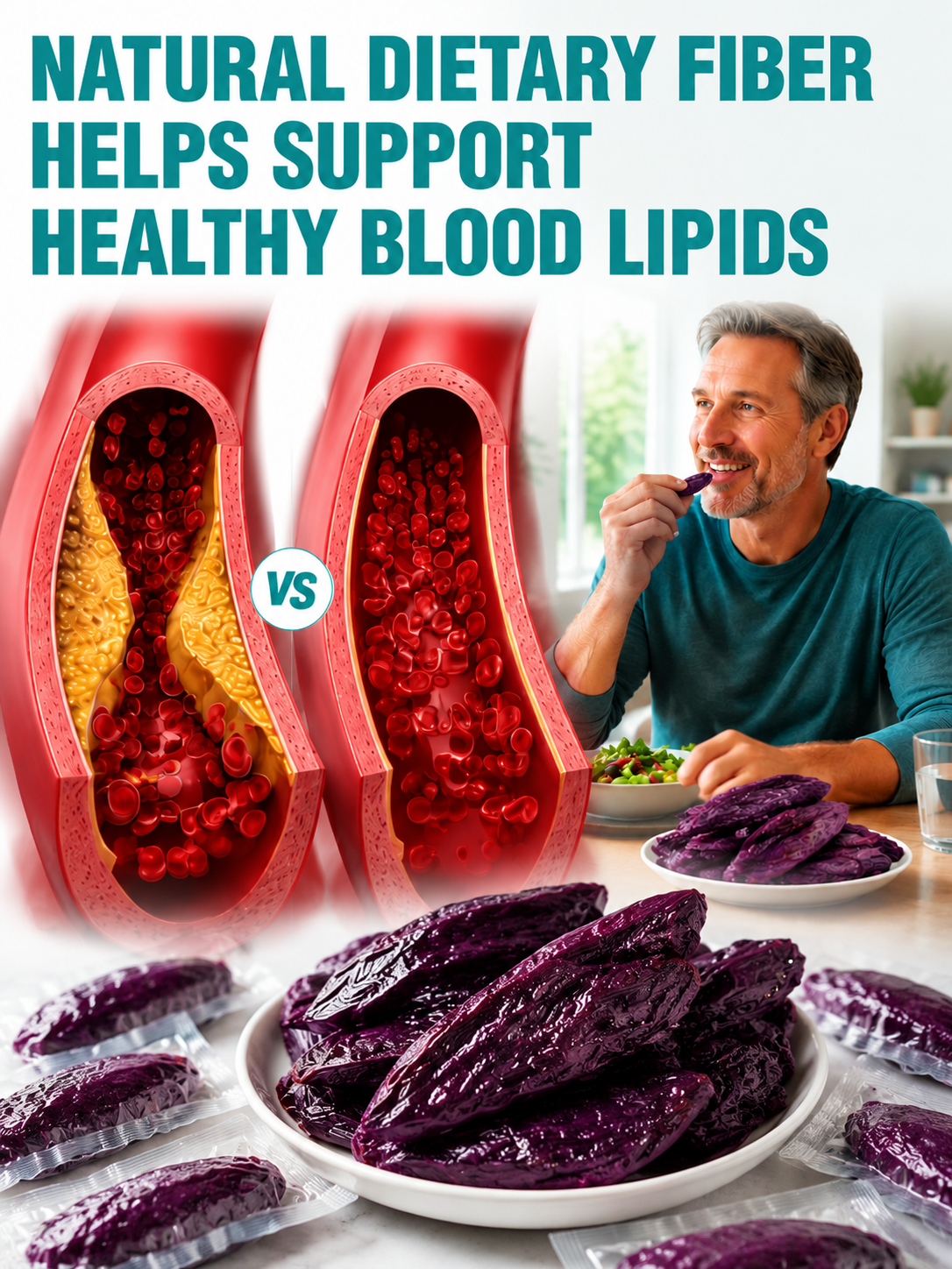Healthy Low Fat Purple Sweet Potato Snack-9YOE9