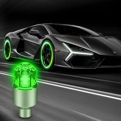Smart RGB Tire Valve Lights – Motion-Sensing, Waterproof, Easy Install-9YB
