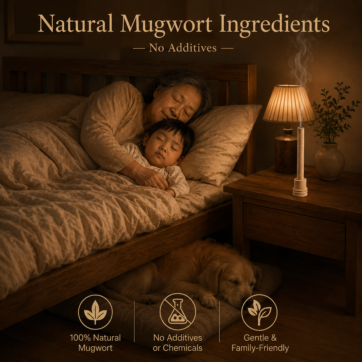 Mugwort Mosquito Repellent Sticks with Wooden Holder-9YB