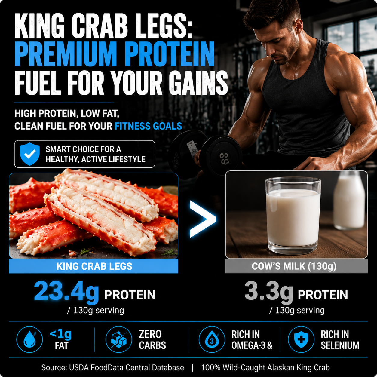 🦀Alaskan Red King Crab Legs，Rare species from 300 meters deep in the Bering Sea-9YOE9