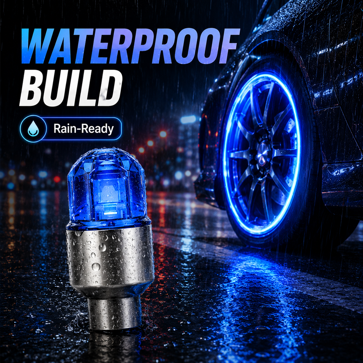 Smart RGB Tire Valve Lights – Motion-Sensing, Waterproof, Easy Install-9YB