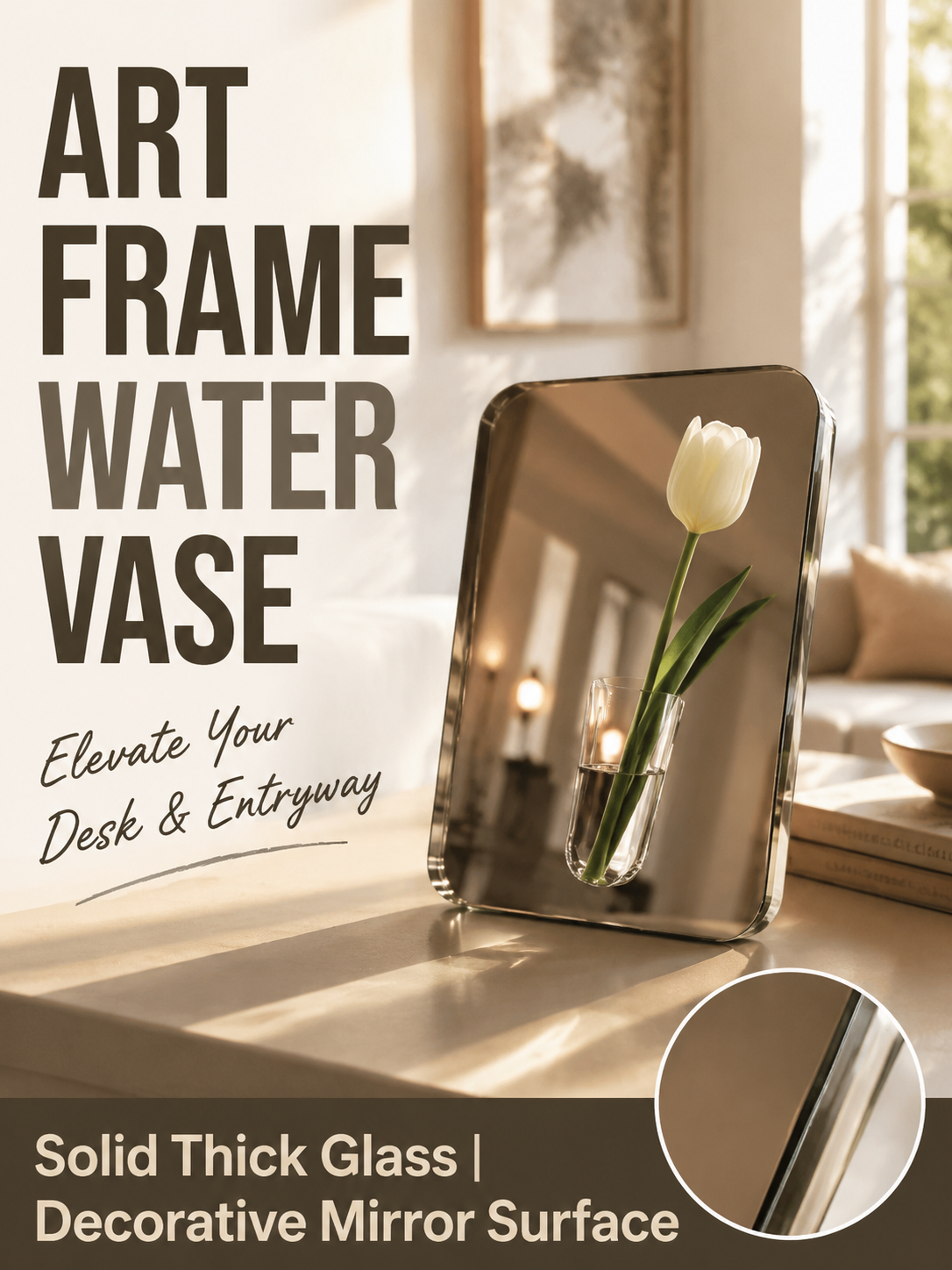 🖼️ Photo Frame Shaped Clear Flower Vase-9YOE9