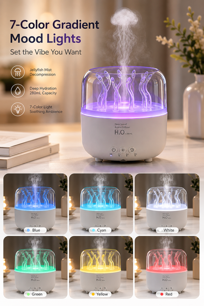 Rotating Seaweed Aroma Diffuser & Cool Mist Humidifier-9YOE9