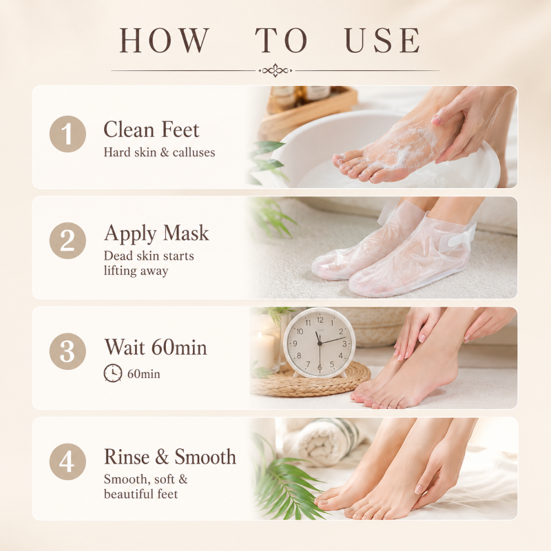 Bolejoy Foot Peel Mask | Deep Exfoliating Foot Mask to Remove Dead Skin & Calluses, Repair Cracked Heels for Silky Soft Feet
