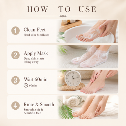 Bolejoy Foot Peel Mask | Deep Exfoliating Foot Mask to Remove Dead Skin & Calluses, Repair Cracked Heels for Silky Soft Feet