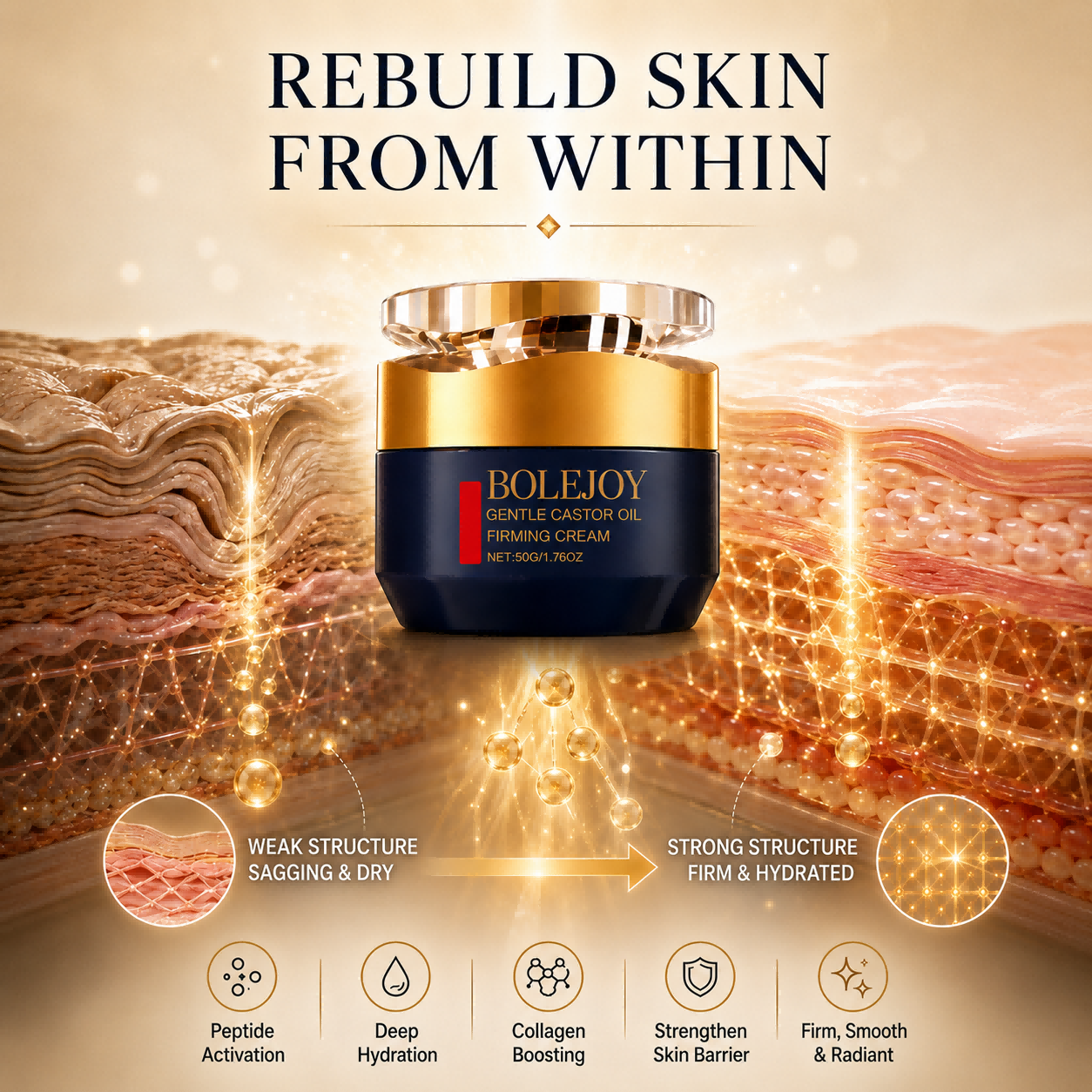BOLEJOY Advanced Peptide Firming Cream – Lift, Hydrate & Restore Radiant Skin-9YB