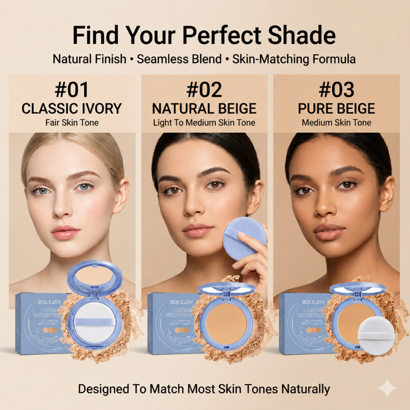 Bolejoy Flawless Blur Setting Powder - 24H Oil Control, Waterproof, Sweat-Proof, Matte Finish-9YB