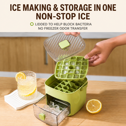 Summer Essential: Dual-Chamber Ice Maker and Storage Container-9YB
