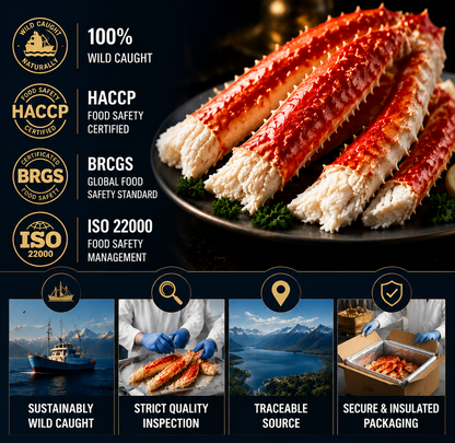 🦀Alaskan Red King Crab Legs，Rare species from 300 meters deep in the Bering Sea-9YOE9